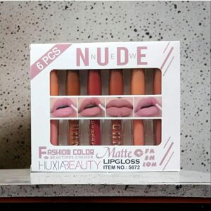 6 Pcs Nude Lip Gloss Set – Matte Lip Gloss Collection for Girls & Women