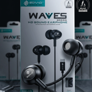 SOVO Waves Series SH-09 HD Sound Type-C Earphones with Heavy Bass and Gaming Support