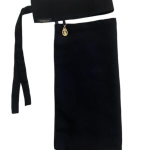 Black Chiffon Naqab with Buckle Latkan Style – Elegant Lightweight Face Cover