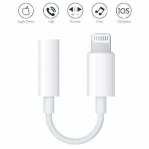 iPhone Lightning to Headphone Jack Adapter | Single Handfree Connector for Apple iPhones