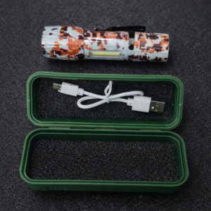 Commando Mini Rechargeable LED Tactical Flashlight with Storage Box