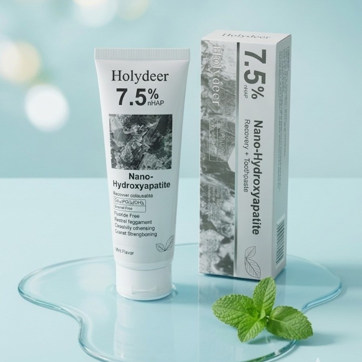 Holydeer Recovery Toothpaste | 7.5% Nano-Hydroxyapatite Enamel Repair & Whitening Toothpaste - 80g