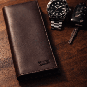 Premium Genuine Leather Long Wallet For Men & Women – 12 Card Slots | Mobile Pocket | Stylish Long Purse