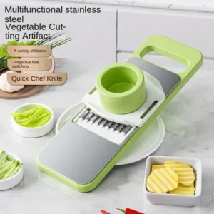 5in1 Vegetable Cutter | Multifunctional Stainless Steel Vegetable Cutter & Slicer | Kitchen Tool - 12 Inch
