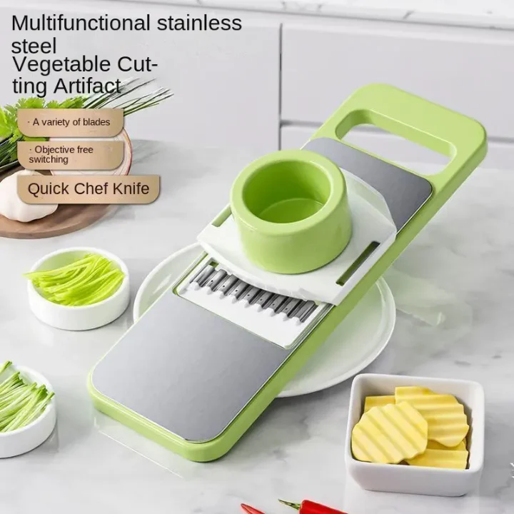 5in1 Vegetable Cutter | Multifunctional Stainless Steel Vegetable Cutter & Slicer | Kitchen Tool - 12 Inch