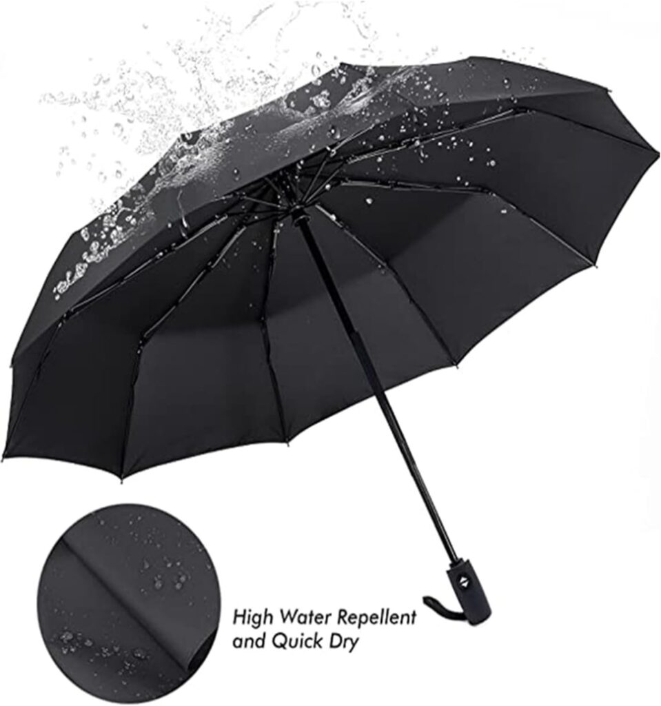 Compact Travel Umbrella with Windproof Design Gray Ghana